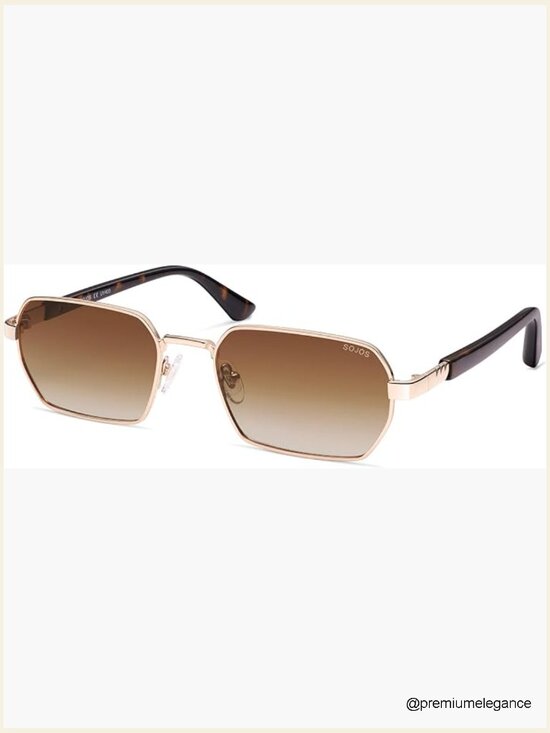 Retro Rectangle Polarized Sunglasses for Men Women 90s Square Shades main image 7